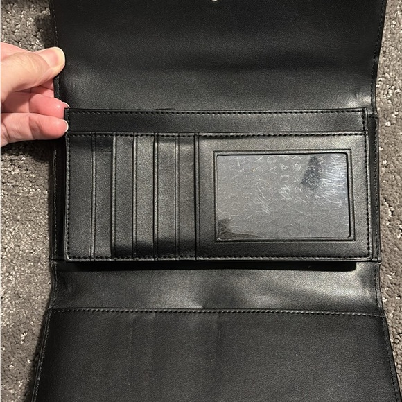 Kate Spade Black Pebbled Leather Card Holder - Picture 2 of 3